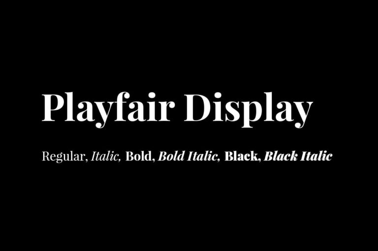 Шрифт Playfair Display