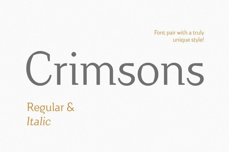 Шрифт Crimsons — Regular & Italic