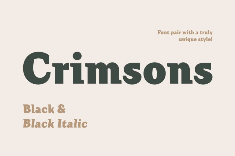 Шрифт Crimsons—Black & Black Italic