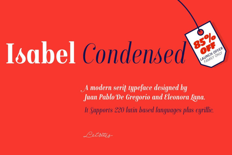 Шрифт Isabel condensed