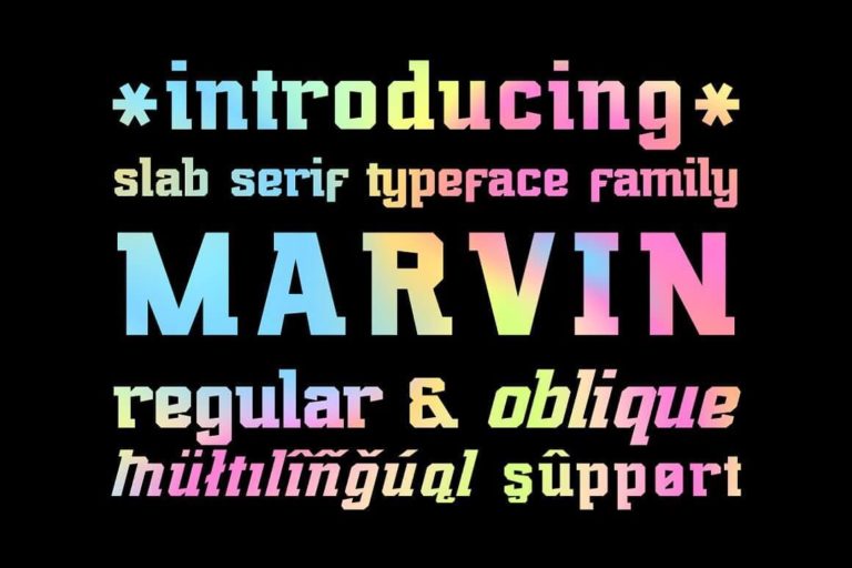 Шрифт Marvin regular & oblique
