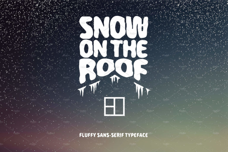 Шрифт Sans-Serif  Snow On The Roof