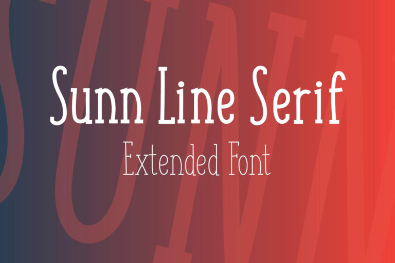 Шрифт SUNN Line Serif Extended