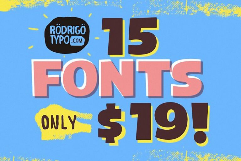 Шрифт Bundle 15 S Rodrigotypo